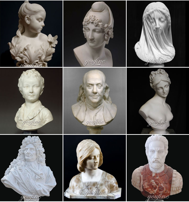 Hot sales hand carved marble roman busts