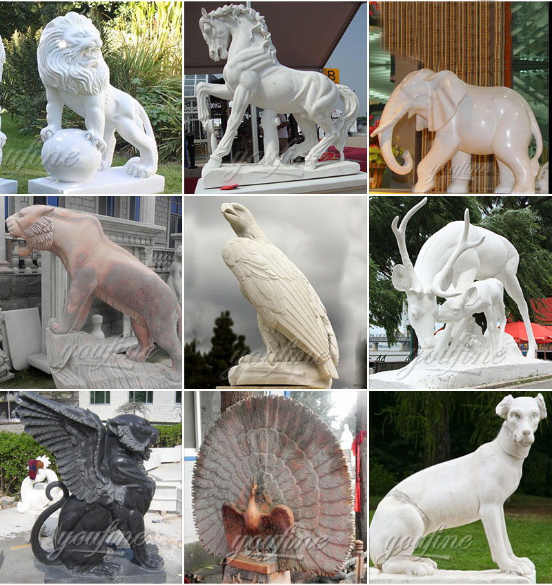 animal marble statue