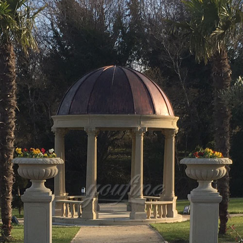 Classical Beige marble gazebo for English clients