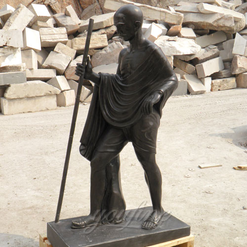 Customized Life Size Black Marble Gandhi Statue for our American Clients