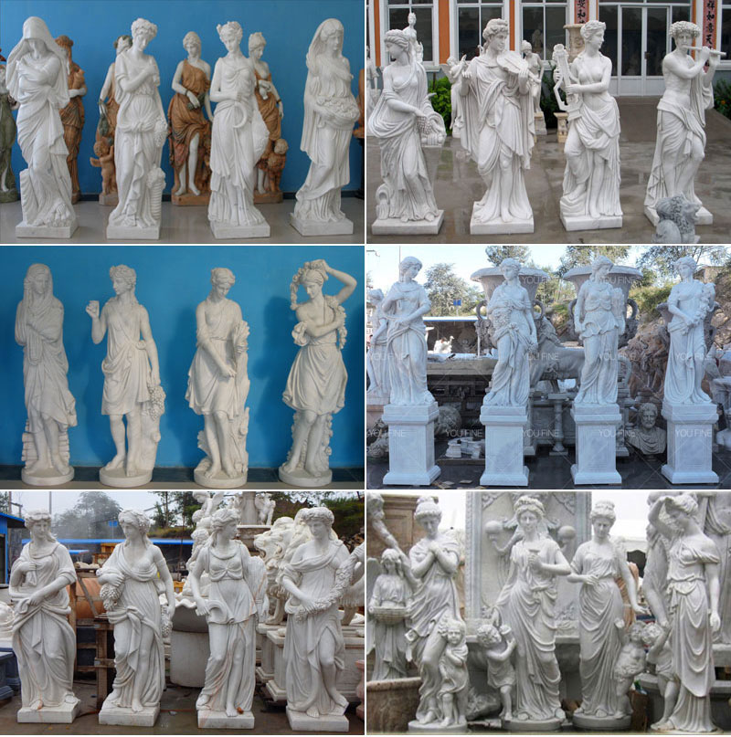 garden four seasons lady statues