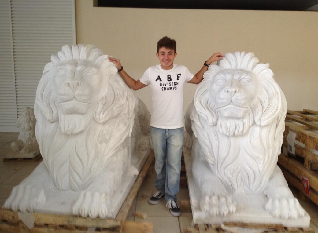 marble lion sculpture