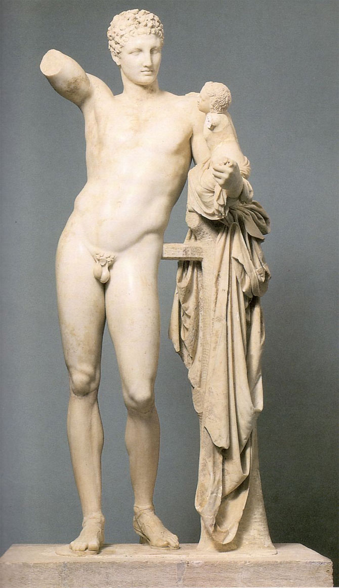 Hermes and the Infant Dionysus by Praxiteles