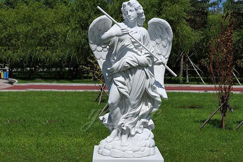 Large outdoor marble Sant’Angelo sculpture for decorLarge outdoor marble Sant’Angelo sculpture for decor