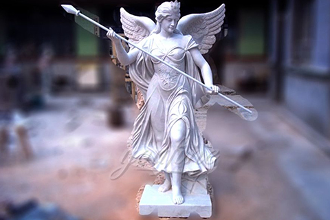 Outdoor marble angle garden statues for sale