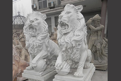 Decorative outdoor garden lion statues for sale