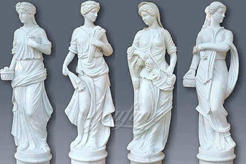 Western marble statue Detail: Western marble statue, especially statue of four season, they are famous sculpture in the worldwide. The four beautiful maidens are often used for garden and yard decoration.. The stunning of western marble statue will add purity and beauty to your outdoor decor. Enhance your home, garden or yard. As a factory of 30 years history, You Fine supply all kinds of marble carving statue, such as western figure statues, customized statue, angel statue, four season statue, bust statue, abstract sculpture, statue lamp ect. Master normally engaged in this filed for 10 years, devote all their energy to the detailed carving. Talented designers could make the CAD drawing and installation direction,QC team control the quality strictly, better quality and better service is our main goal for a life time. Western marble statue Advantage A.World Leading Sculpture Designer and Manufacturer B.Customized design and size welcome C.Own clay model studio and lots of famous statue model D.Top Art Quality E.Attractive wholesale prices F.Free CAD/3D design service G.30-year Factory Guarantee H.Best after-sale service I.Strong fumigated wooden cases Packing PAYMENT 40% deposit prepaid and 60% balance before shipment (T/T, Credit Card, Western Union, Money gram, PayPal, even by Alibaba trade assurance is also available.) PACKAGE Inner: Soft plastic foam Outer: Strong fumigated wooden cases SHIPPING: By sea (Special for life size sculptures and large sculptures, can save lots of cost). By air (Special for small sculptures or when you need the sculpture very urgently). By express delivery DHL, TNT, UPS, FedEx .. (Door to Door delivery, about 3-7 days can reach). GUARANTEE POLICY All of our marble statues have our 30-years quality guarantee, if you find any problem with your sculpture, you can quickly approach us. You Fine will provide necessary solution at the first time.