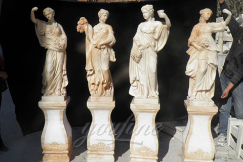 Classic Designs Colored Four Season Lady marble garden statue for sale