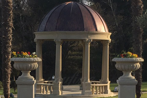 Classical Beige marble gazebo for English clients