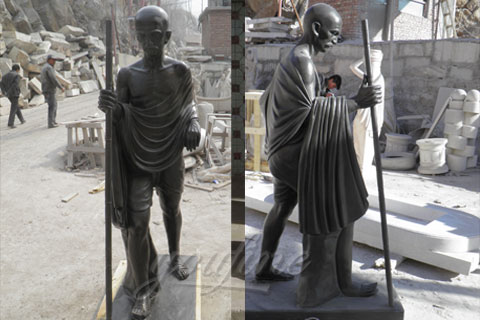 Customized Life Size Black Marble Gandhi Statue for our American Clients