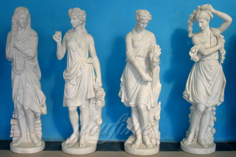 Factory Directly Supply Life Size Natural White Marble Four Season Statues