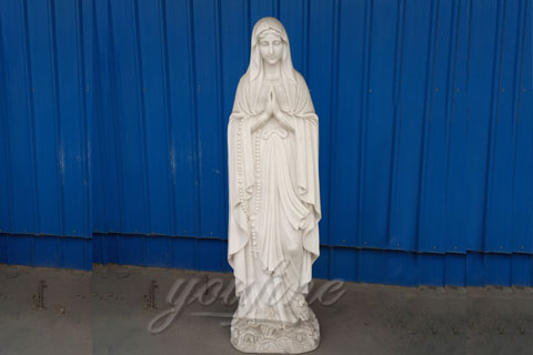 High Polished Hand Carved Mary Marble Statue for church (3)