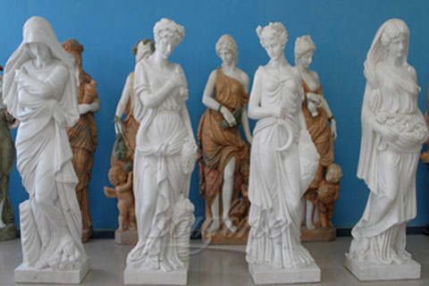 Life Size China White Marble Four Season Statue for Garden on Sale