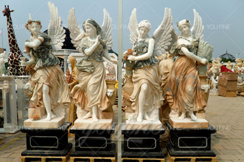 Life Size Marble Garden Statue Of Four Season Beauty for Sale