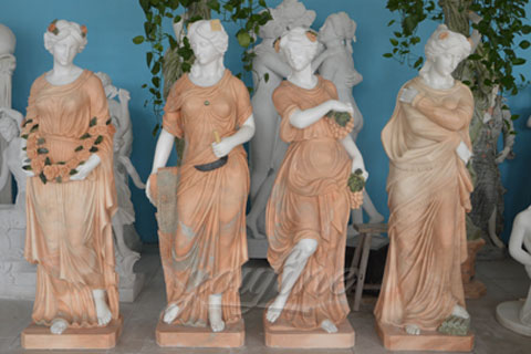 Natural Stone Marble Four Season Statues for Sale