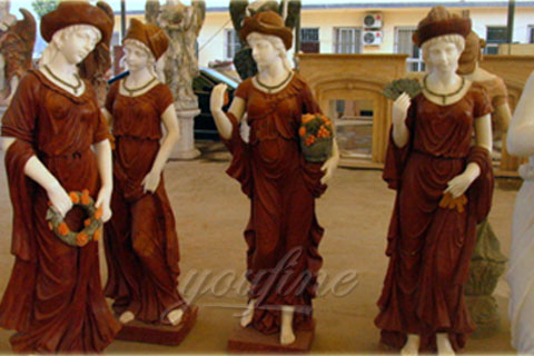 Popular Design Four Season Ladies Marble statue for sale