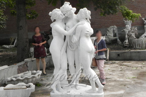 price for full size white marble statue of Canova's Three Graces
